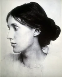 Portrett av Virginia Woolf (1882 - 1941). 1902