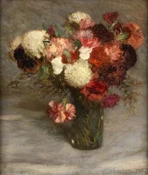 Rosa og Skabb (olje på lerret)