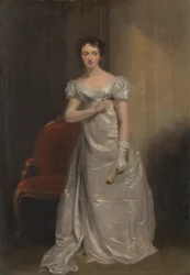 Harriet Smithson som frøken Dorillon, i "Wives as They Were, and Maids as They Are" av Elizabeth Inchbald