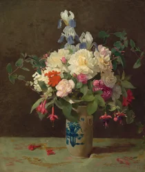 Vase med blomster, 1875.