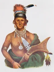 Appanoose, en Sauk-sjef, 1837, illustrasjon fra 