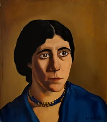 Portrett av Concetta Scaravaglione (1900-75) (olje på lerret)