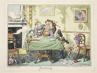 Sjalusi, pub. 1835 (håndfarget gravering)