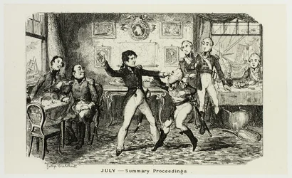 Juli - Sammendrag fra George Cruikshanks ståletsninger til tegneseriealmanakkene: 1835–1853