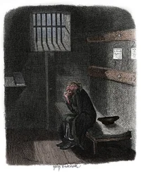 Scene fra Oliver Twist av Charles Dickens, 1837