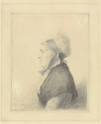 Portrait of an Elderly Lady, 1796 (grafitt, blekk og wc på papir)