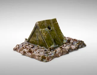 House-Tent Inkwell, ca. 1900 (keramikk)