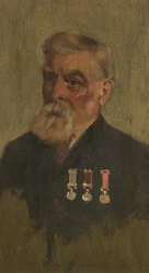 Portrett av J. C. Milton, 3., ca. 1920 (olje på panel)