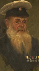 Portrett av J. Wilson, R.M.A., ca. 1920 (olje på panel)