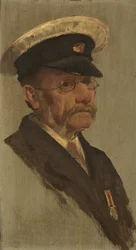 Portrett av T.S. Brooks, R.M.L.I., ca. 1920 (olje på panel)