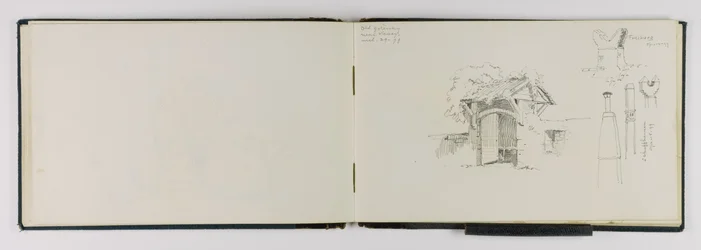 (Skissebok) Gammel port nær Vevey/Frieburg/Schaffhausen