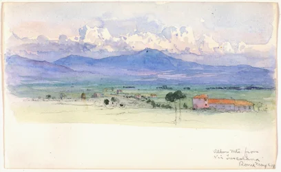 Alban-fjellene fra Via Tuscolana, Roma