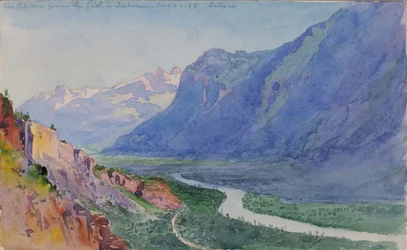 Rhone fra stien til Salvari Sveits, 1898.