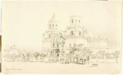 Uten tittel (overføringstegning for San Xavier-misjonen, Tucson, Arizona)