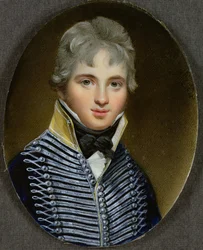 Miniatyr av William Howe de Lancey (d.1815), kornett i 17th Light Dragons og var medhjelper til Wellington, 1807