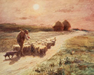 Slutten av dagen, 1890