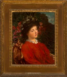 Portrett av Eveleen Tennant (senere fru F.W.H. Myers) 1876 (olje på lerret)