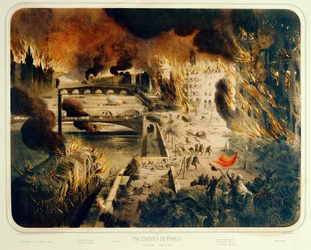 Kommunen: Paris brenner … (gravering)