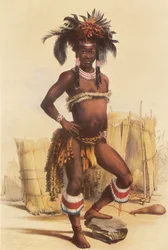Nc#39;pae, en ung zulumann i dansekostymet sitt