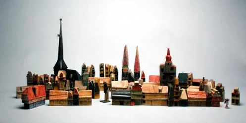 En scene fra serien The Town at the End of the World (malt tre)