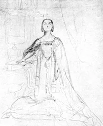 Dronning Victoria avlegger kroningseden, 1837, 1901.