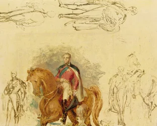 Studier for hertugen av Wellington (1769-1852) (olje om bord)