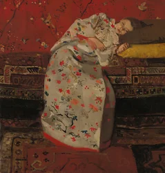 Jente i hvit kimono Jente i hvit kimono