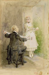 Ichabod Crane og Katrin Van Tassel, ca. 1893