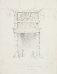 Shakespeares Chimney, 1866 (grafitt på kremvevet papir)