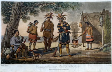 Kostymer til domisilierte indianere i Nord-Amerika, av Heriot, George (1766-1844)