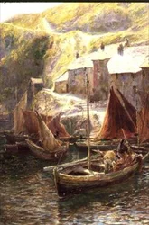 Fiskebåter, Polperro, Cornwall