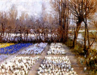 A Crocus Field in Spring, ca. 1889 (pastell på papir)