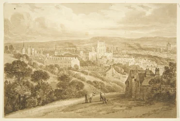 Bristol fra Clifton Wood (blyant og akvarell på papir)