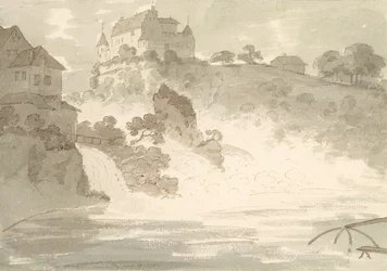 Falls at Schauffhausen, 1782 (wc over grafitt med penn og blekk på papir)