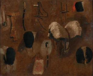 Studies of Military Accoutrements: en studie for `The Battle of Waterloo'