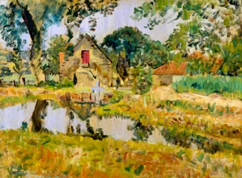 Old Mill, Fifeshire (olje på lerret)