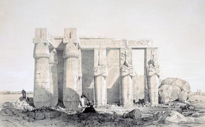 Ramseion, Luxor, Egypt, 1800-tallet