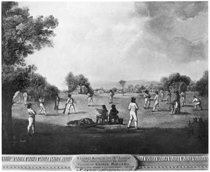En cricketkamp, 1700-tallet 1912.