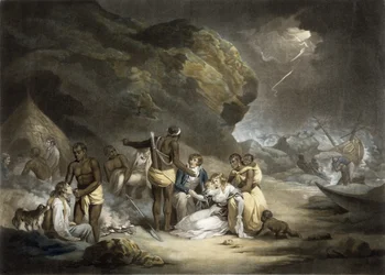 African Hospitality, gravert av John Raphael Smith, 1791 (mezzotint)