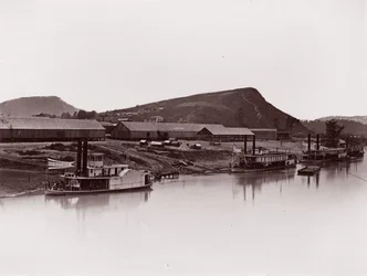 Tennessee River ved Chattanooga 81 Lookout Mountain Spur, ca. 1864.