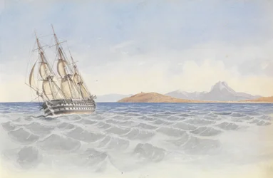 HMS #39;Bellerophon#39; utenfor Kapp Kartago, 26. april 1852