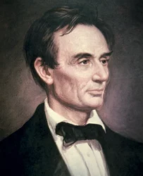 Abraham Lincoln (1809-60) (olje på lerret)