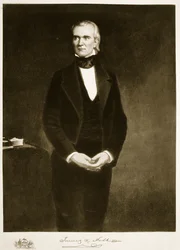 James K. Polk (1795-1849), 11. president i USA, pub. 1901 (fotogravyr)