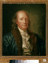 Portrett av FRANKLIN Benjamin, ca. 1846 (olje på lerret)