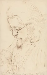 Portrett av Samuel Palmer, hode og skuldre