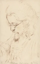 Portrett av Samuel Palmer, hode og skuldre