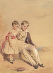 Portrett av to barn, 1837.