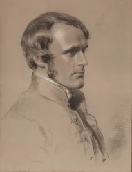 Rev. John Jackson, 1853 (svart, rødt og hvitt kritt på papir)
