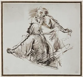 To mannsfigurer, ca. 1829.