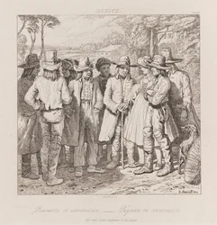 Peasants Conversing, München, ca. 1821 (radering)